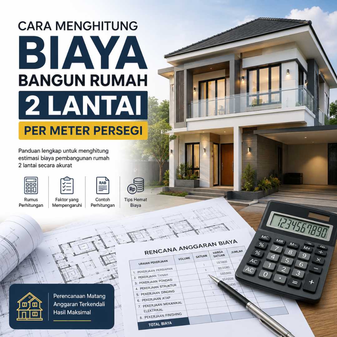 cara menghitung biaya bangun rumah 2 lantai